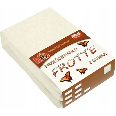 KARO Froté prostěradlo s gumou ekri 90x200