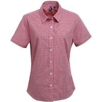Premier Workwear dámská bavlněná košile s krátkým rukávem PR321 Red