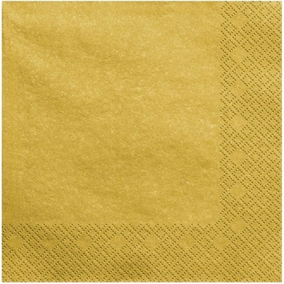Párty Deco Trojvrstvové obrúsky 40 cm x 40 cm 20 ks zlaté
