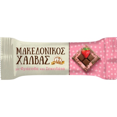 Haitoglou Bros SA Makedoniko Chalva jahoda & čokoláda 40 g