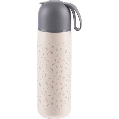 Zopa Termoska na tekutiny se silikonovým držákem béžová 400 ml