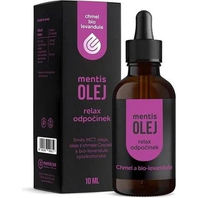 Mentis olej pro relaxi a odpočinek s chmelem a francouzskou bio-levandulí 10 ml