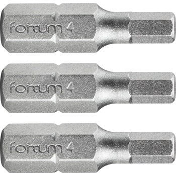 Fortum вкарващ накрайник HEX, 3 бр. , стомана S2; H 3x25mm, в блистери