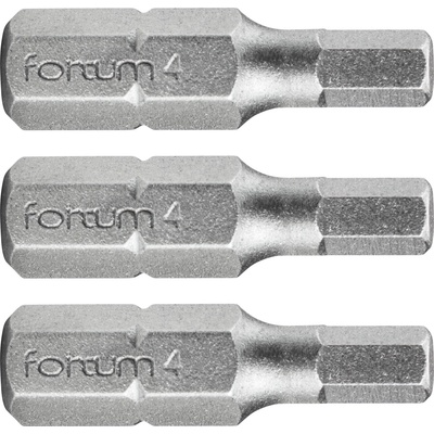 Fortum вкарващ накрайник HEX, 3 бр. , стомана S2; H 3x25mm, в блистери