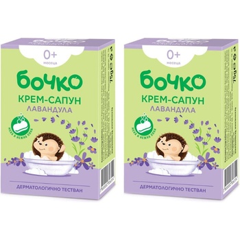 Бочко Бебешки крем-сапун Бочко - Лавандула, 2 х 75 g
