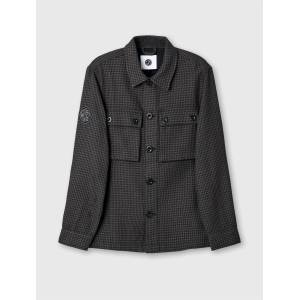 Pretty Green Mens Kilburn Relaxed Fit Overshirt - Black