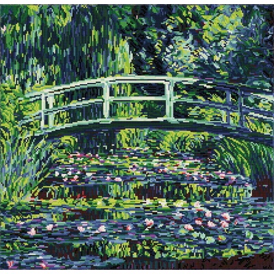 Diamond Dotz Lekníny a japonský most Claude Monet 57 x 59 cm