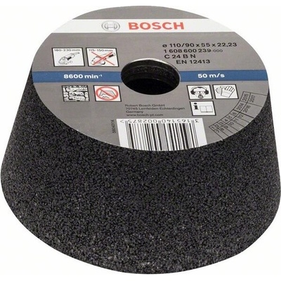 BOSCH Brusný hrnec, kónický - kámen/beton 90 mm, 110 mm, 55 mm, 24 1608600239