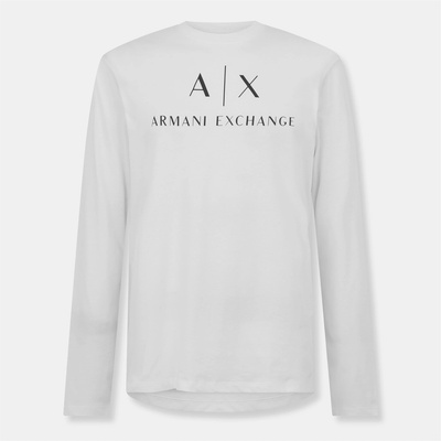 Armani Exchange Тениска Armani Exchange Men's Long Sleeve Slim Fit T-Shirt - White