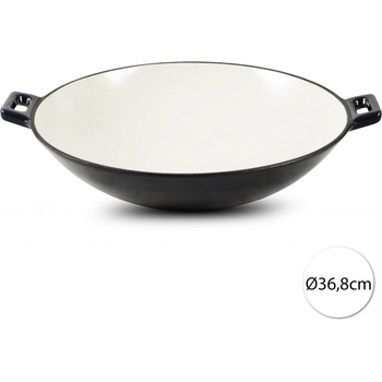 Perfect Home Litinová WOK pánev se smaltovaným povrchem 36,8 cm