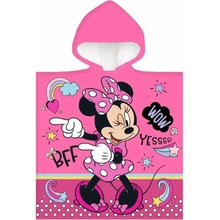 ZorluTeks Dievčenské plážové pončo s kapucňou Minnie Mouse Disney 50 x 100 cm