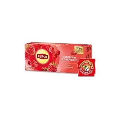 Lipton Fruit Infusion ovocný čaj maliny a brusinka 20 x 1,6 g