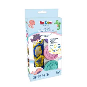 Toy Color Комплект Пластилин Toy Color 3 цв. + формички 6 бр