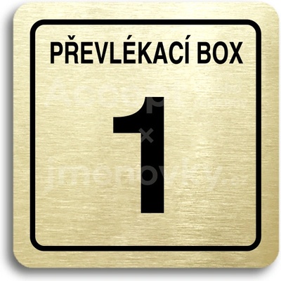 ACCEPT Piktogram převlékací box XI - zlatá tabulka - černý tisk