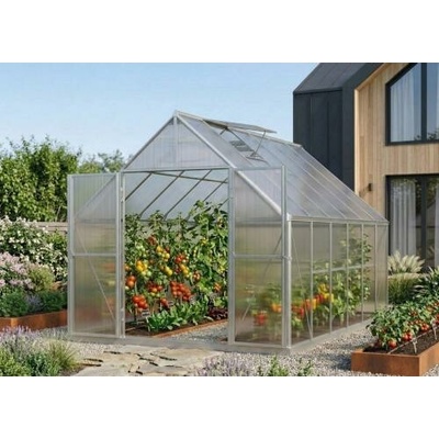 LANITPLAST skleník SARANA 8x12 PC 4 mm strieborný LG4748