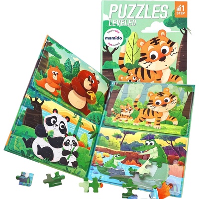 Mamido Magnetické puzzle 4v1 zvířátka MT1571