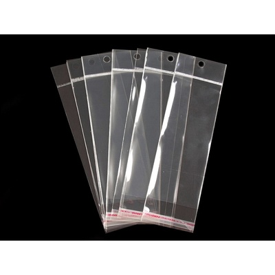 Prima-obchod PP sáček s lepicí klopou a závěsem 6x15 cm transparent 100 ks