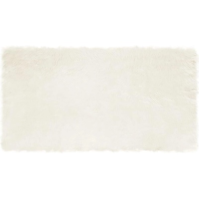 vidaXL Изкуствен овчи килим Tafalla Бяло 80 x 150 cm Полиестер (42021456)