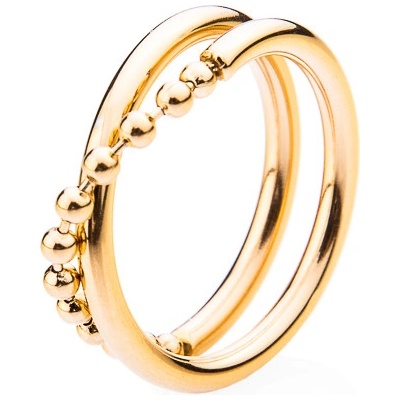 Franco Bene Perličkově zapletený prsten pozlacený 1595