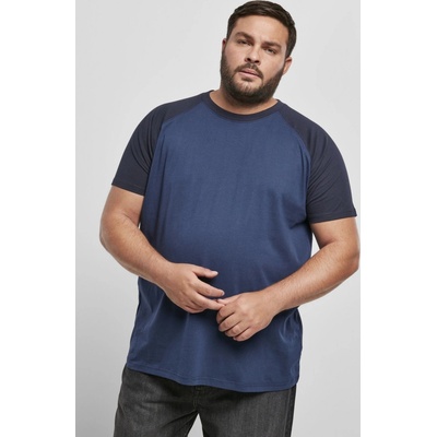 Urban Classics pánské baseballové triko s krátkým kontrastním rukávem darkblue/midnightnavy
