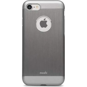 Moshi iGlaze Armour - удароустойчив алуминиев кейс за iPhone SE (2020), iPhone 8, iPhone 7 (тъмносив)