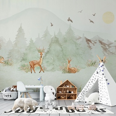 Art Gift Decor Детски тапет - Рисувани елени