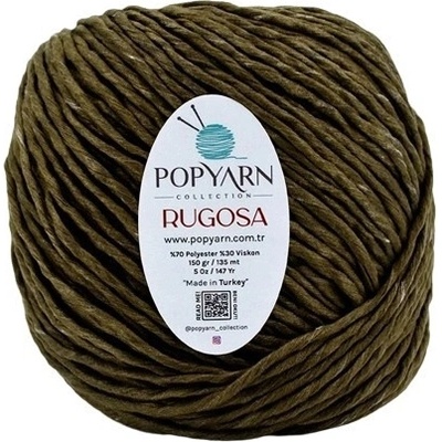POPYARN Příze Rugosa B03- zelená, 150g 135m