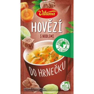 Vitana Do hrnečku Instantní hovězí polévka s nudlemi 20 g
