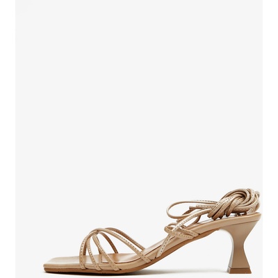 Ojju Бежови дамски сандали с дантела на ток OJJU Ojju | Bezhov | ЖЕНИ | 36