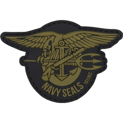 101INC Nášivka 3D PVC NAVY SEALS OLIV