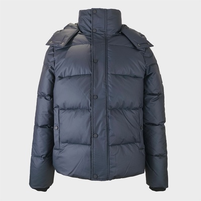 Jack Wills Яке Jack Wills Men's Appledore Water and Wind Resistant Hooded Short Puffer Jacket - Black