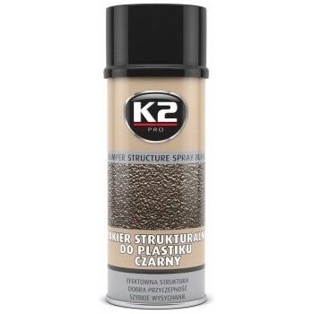 K2 Rychleschnoucí černá strukturální barva na plasty Bumper Spray, 400 ml (černá)