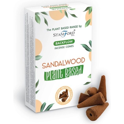 Stamford Prémiové Rostlinné Vonné Kužely Tekoucí dým Santalové dřevo 12 ks