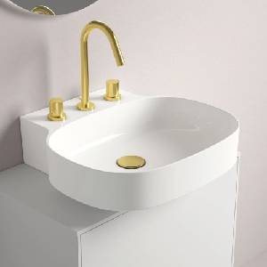 Ideal Standard Atelier Linda-X стенен умивалник 50 см, гланцово бял, с 3 отвора за смесител (T498601)