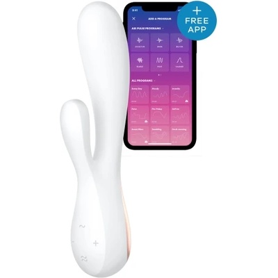 Satisfyer G-spot рабит вибратор Satisfyer Mono Flex бял с App