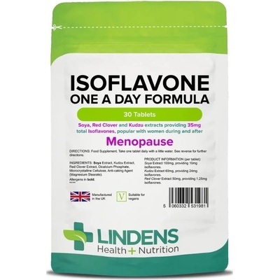 LINDENS Health + Nutrition Sojové isoflavony 35 mg, 30 tablet