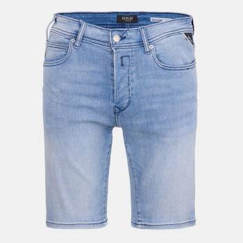 Replay Къси панталони Replay Men's Stretch Denim Mid-Rise Shorts - Light Blue