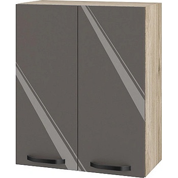 ИРИМ Горен кухненски шкаф Сити АРФ-Антрацит гланц-05-3 60 см