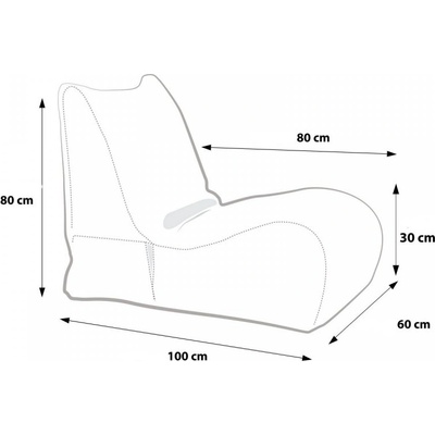 Ecopuf EF8008 Sedací vak Ecopuf - NAOMI outdoor M13