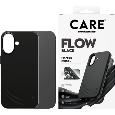Panzer Гръб Care by PanzerGlass за iPhone 17, Feature FLOW Case Black w. MagSafe
