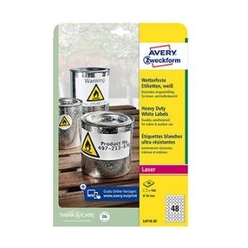 Avery Zweckform ETHYK. ZF 4716 SR. 30 A4 20 ARK. LABEL - L4716-20