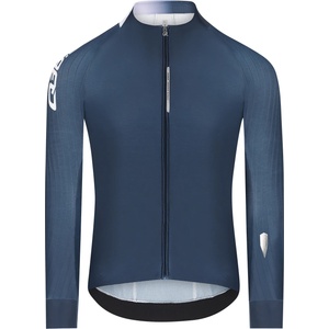 Q36.5 Мъжка фланелка с дълъг ръкав за колоездене Q36.5 Gregarius Hybrid Collar Fade L/S Jersey Cycling jersey - Nautica Blue (056-4322-0211)