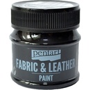 Farba na kožu a textil PENTART 50 ml čierna