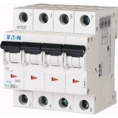 Eaton 4P B 32A 6kA AC PL6-B32/4 166500