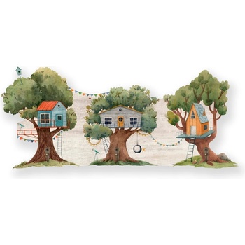 Little Nice Things Зелена детска закачалка за стена Tree House - Little Nice Things (6039694)