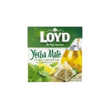 Loyd Yerba maté s mátou citrónovou trávou a s příchutí citrónu 20 x 1.7 g