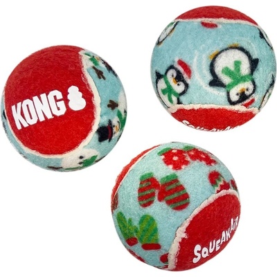 Kong vánoč. SqueakAir míč 6 ks M
