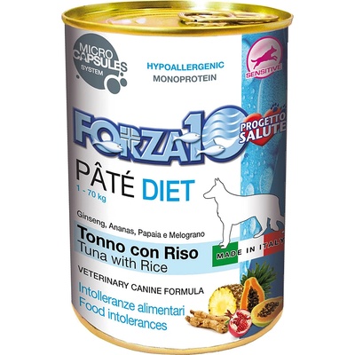 FORZA10 Forza10 Диетично пате от риба тон с ориз - 6 x 400 g