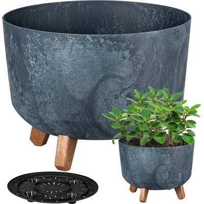 Prosperplast Květináč GRACIA BETON EFFECT 39 cm antracit