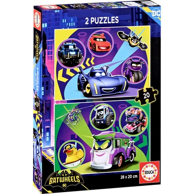 Educa Детски пъзел Educa от 2 x 20 части - Batwheels (EDU20106)